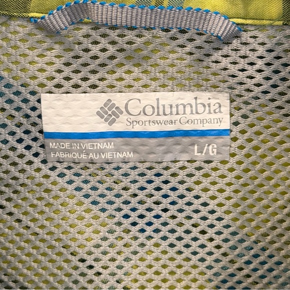 Columbia Men's Yellow and Blue Checkered Shirt - Picture 5 of 6